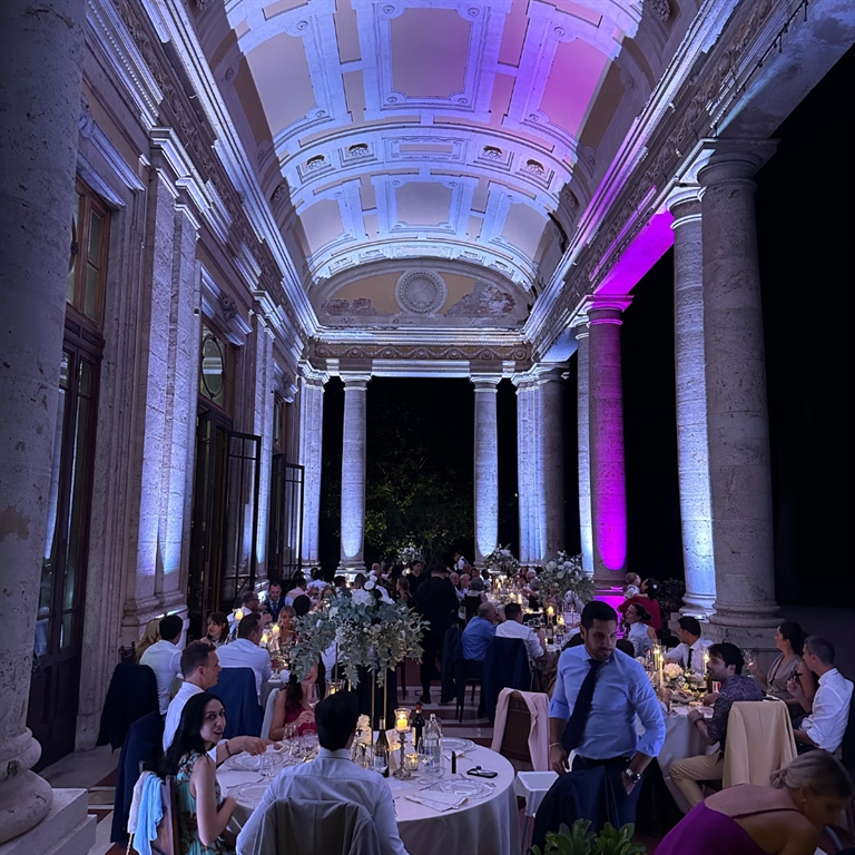 TERME TETTUCCIO MONTECATINI - CENA MATRIMONIO CON FARI A BATTERIA 